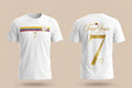 CAMISETA REGULAR UNISEX BLANCA COLOMBIA TRES LINEAS LADO A LADO