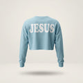 SACO CROP TOP DAMA AZUL I LOVE JESUS
