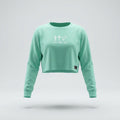 SACO CROP TOP DAMA VERDE FAITH HOPE LOVE