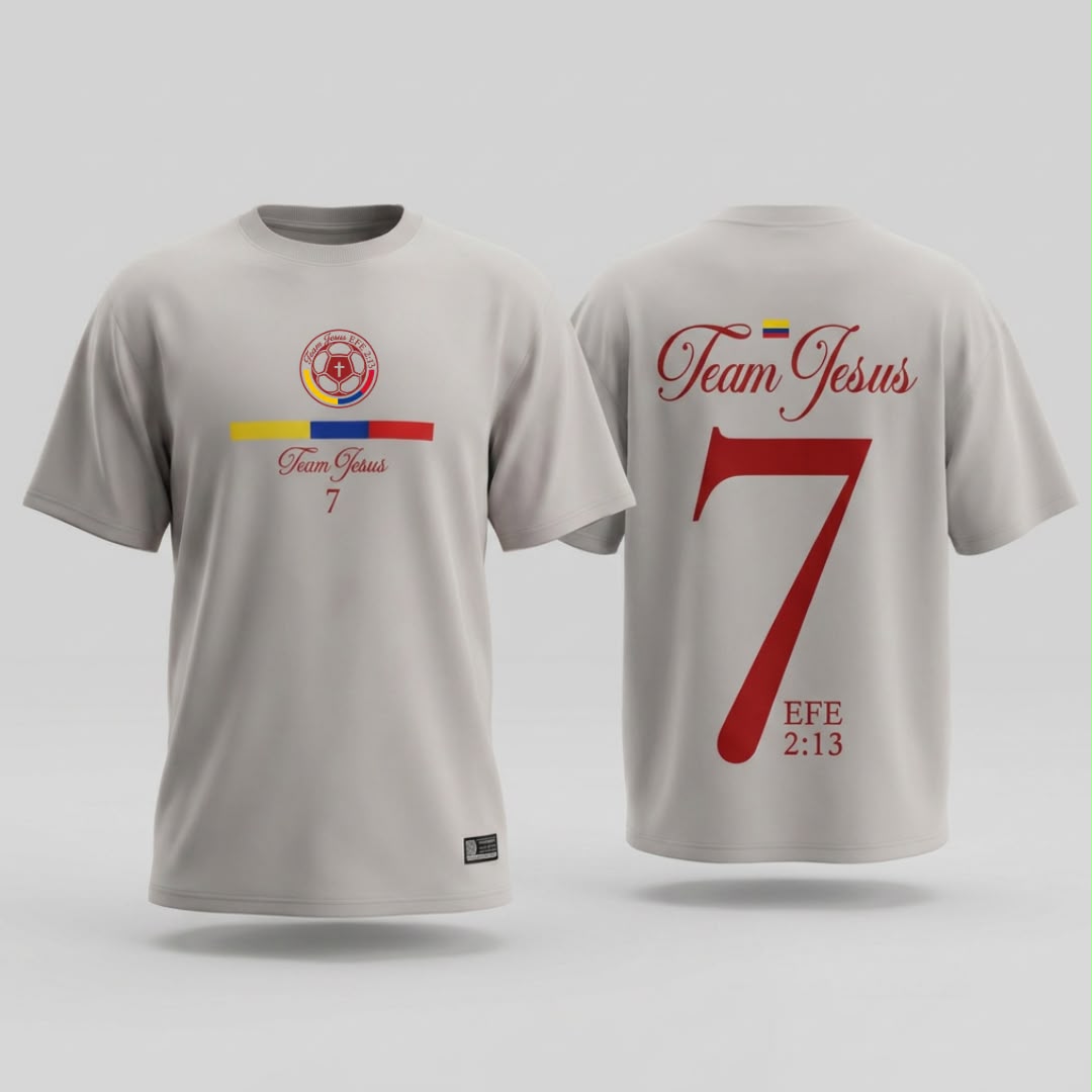 CAMISETA REGULAR UNISEX GRIS CLARO COLOMBIA LOGO GRANDE