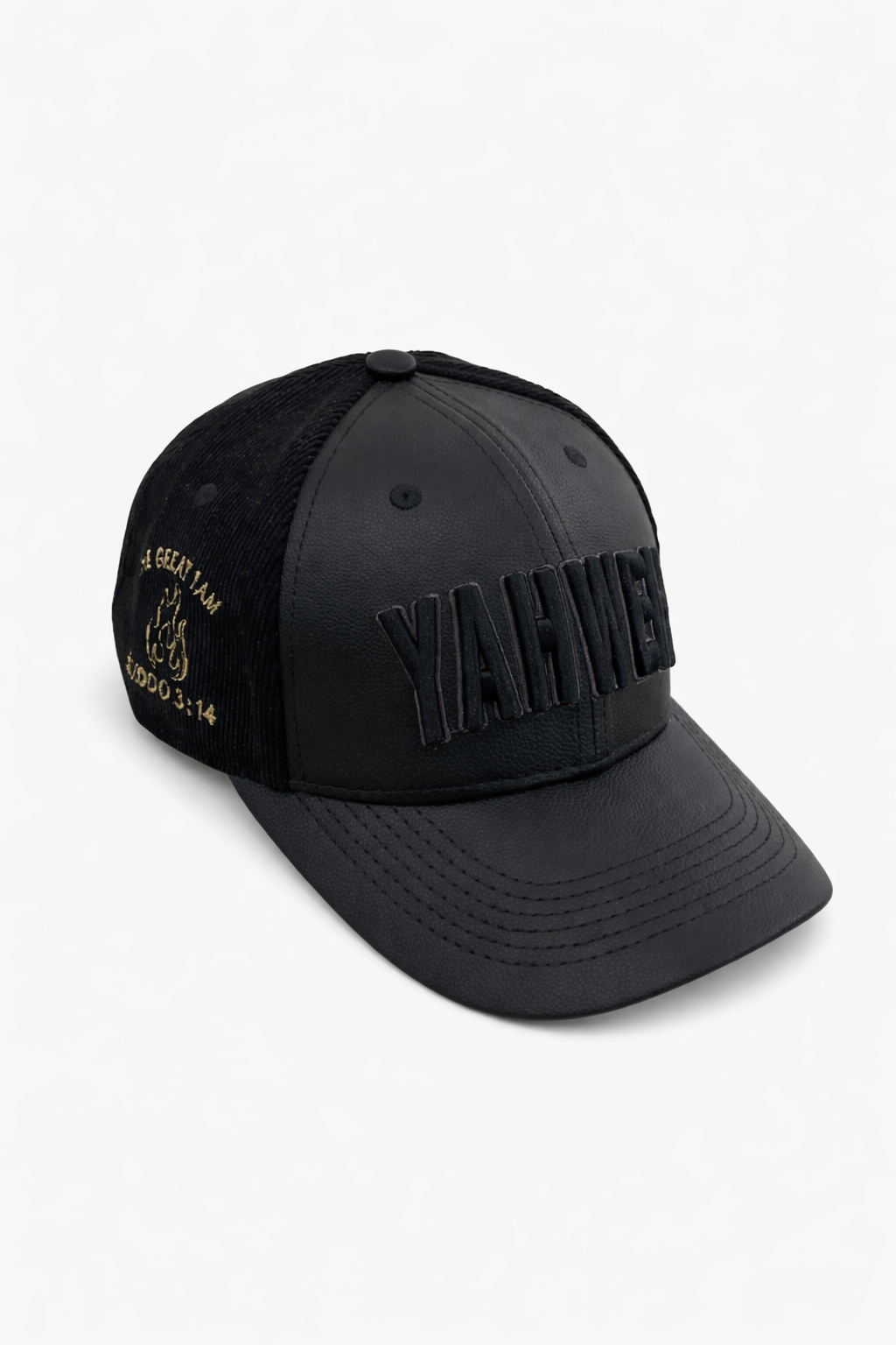 GORRA PREMIUN CURVA NEGRA YAHWEH SINTETIC