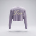 SACO CROP TOP DAMA LILA FAITH HOPE LOVE
