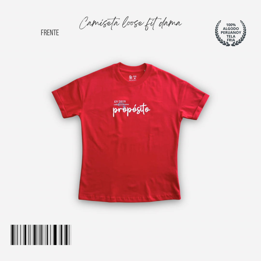 CAMISETA LOOSE FIT ROJA PROPÓSITO