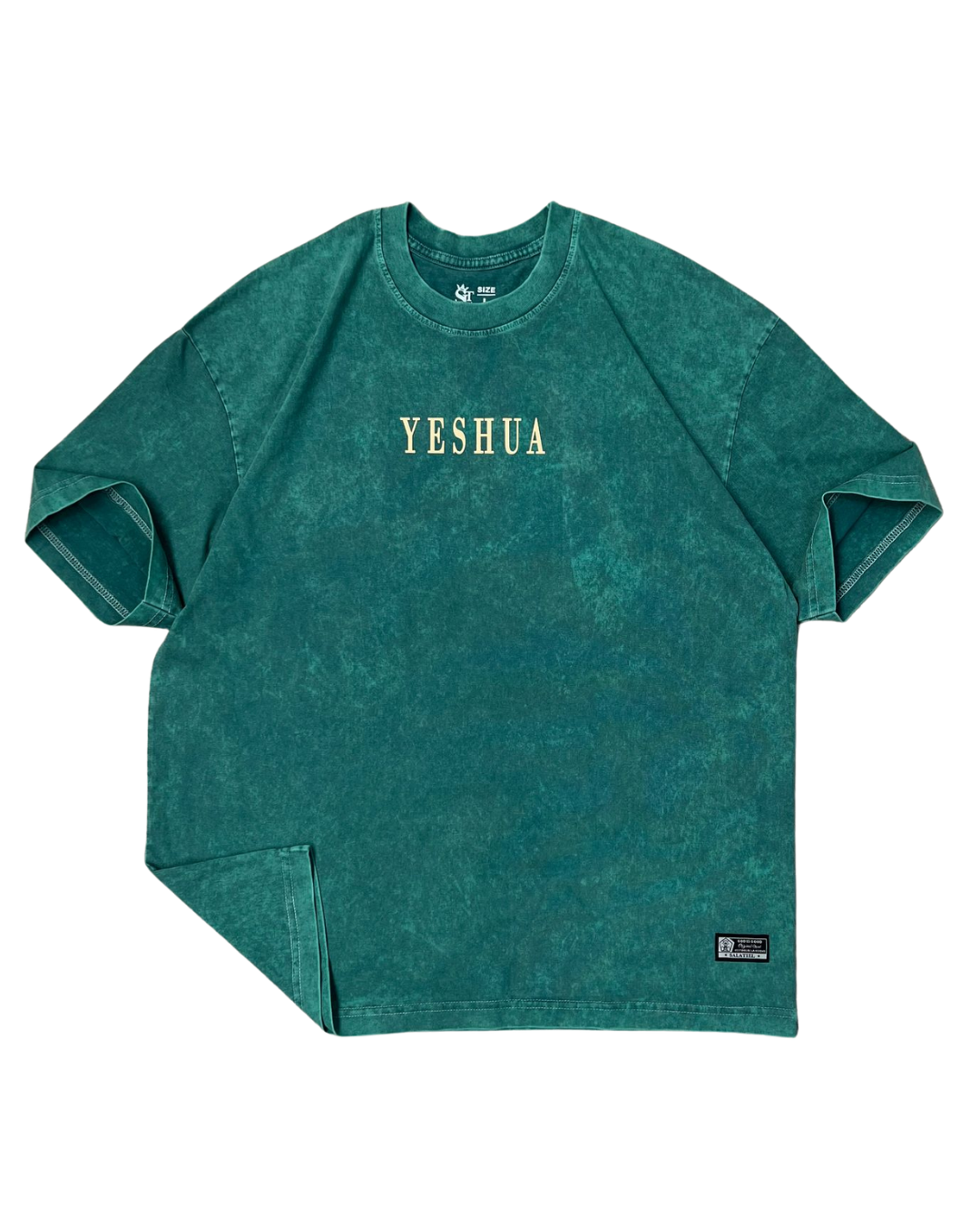 CAMISETA ACID WASH VERDE ESMERALDA YESHUA