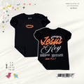 Camiseta 100% algodón niños Jesús rey negro