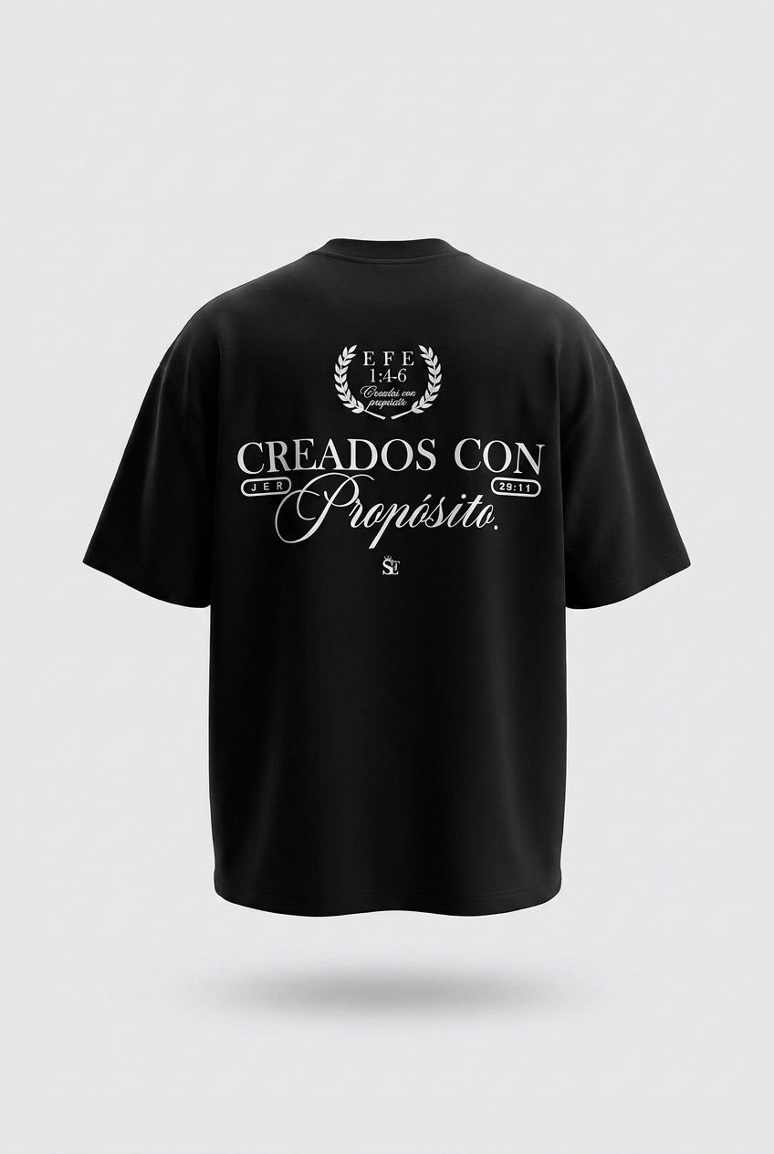 CAMISETA OVERSIZE NEGRA  PROPÓSITO
