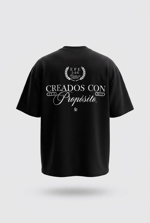 CAMISETA OVERSIZE NEGRA  PROPÓSITO