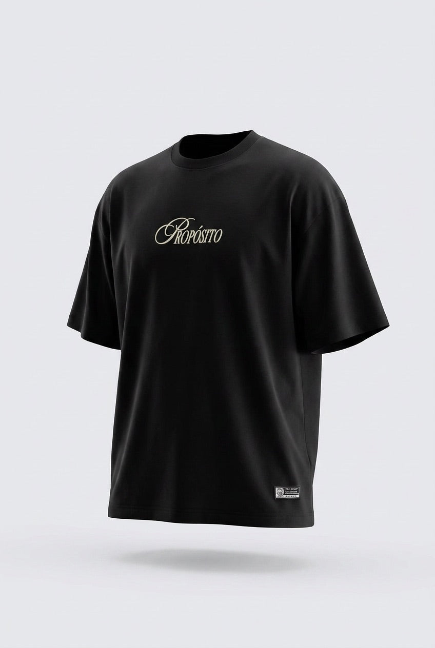 CAMISETA OVERSIZE NEGRA  PROPÓSITO