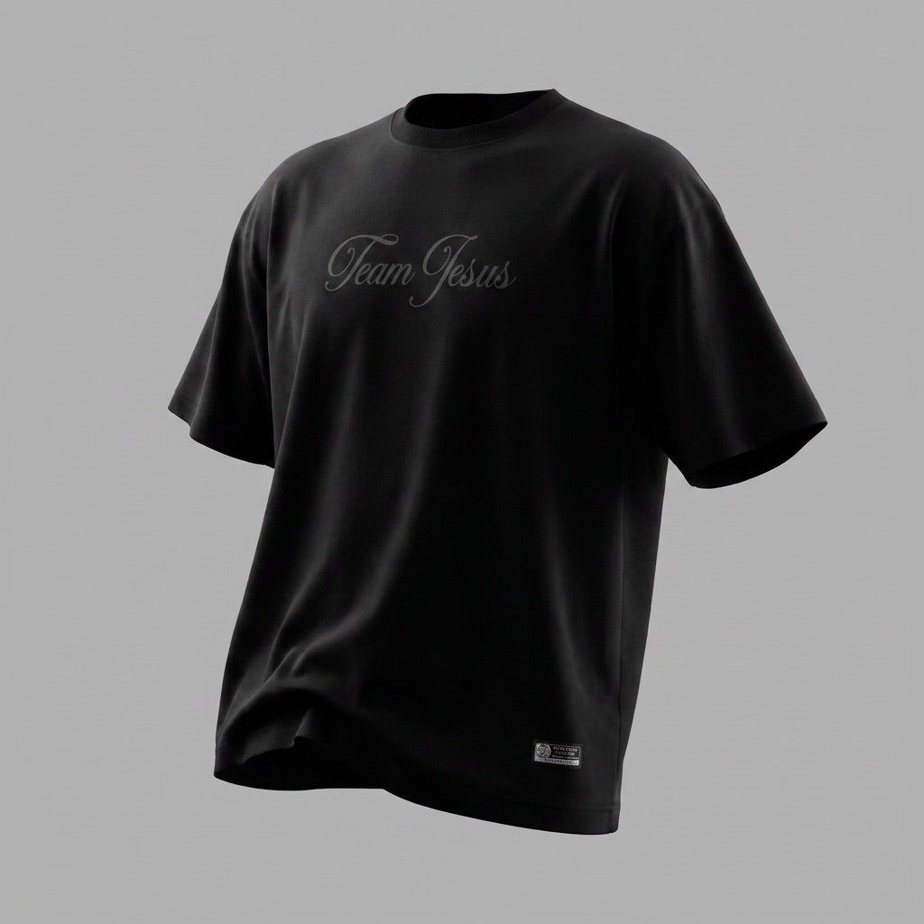 CAMISETA OVERSIZE TEAM JESUS NEGRA