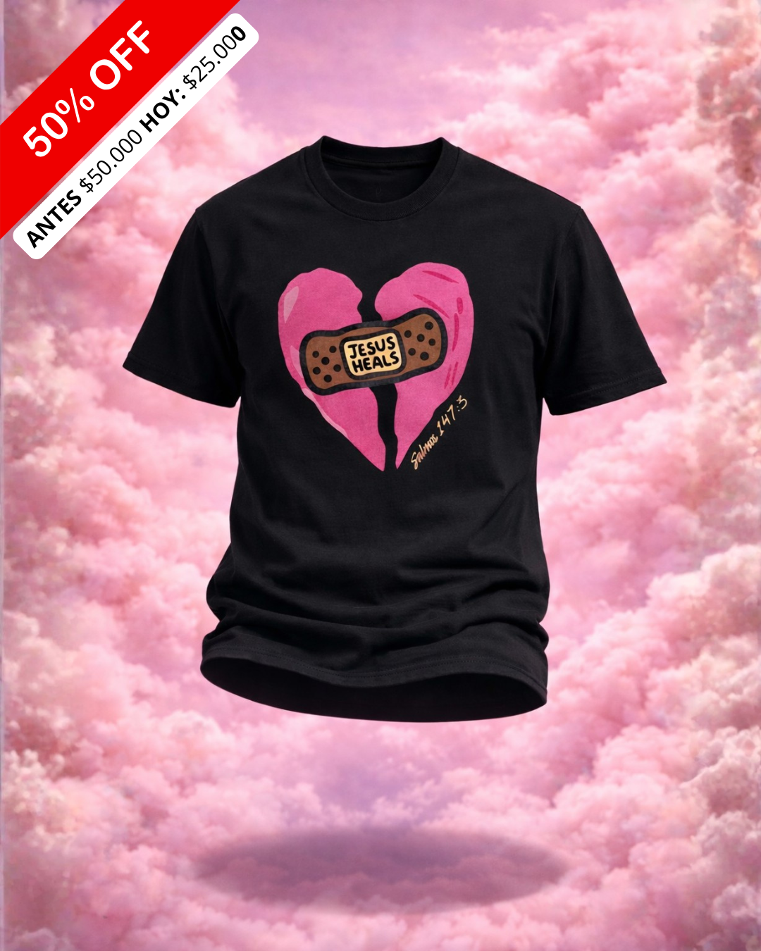 CAMISETA 100% ALGODÓN CURITA NEGRA