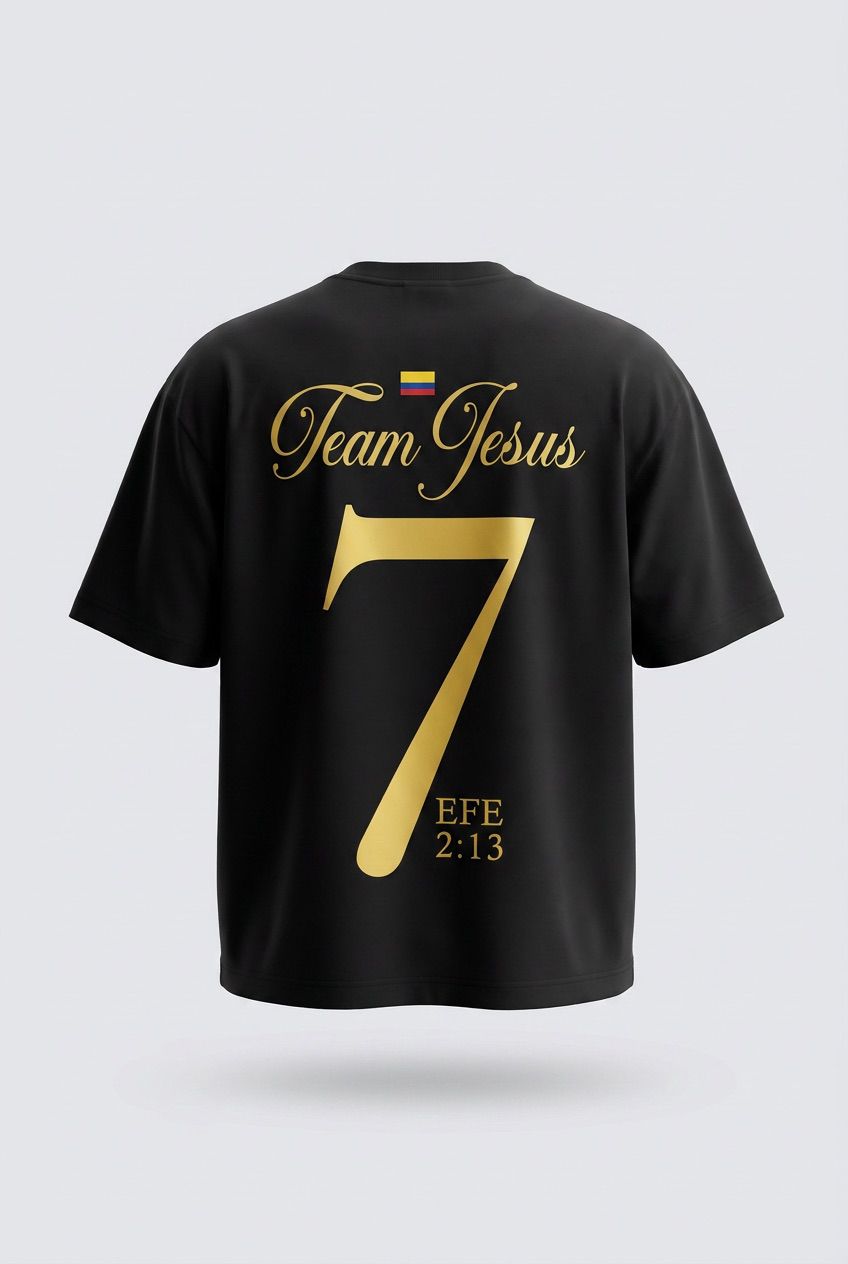 CAMISETA OVERSIZE TEAM JESUS NEGRA