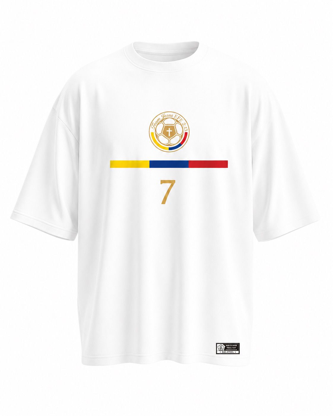 CAMISETA OVERSIZE TEAM JESUS BLANCA