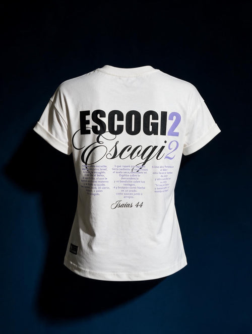 CAMISETA LOOSE FIT DAMA CREMA ESCOGI2