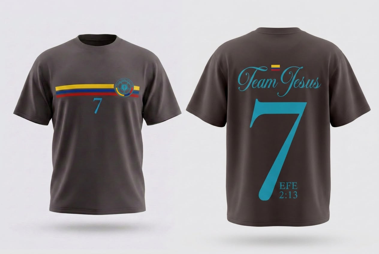 CAMISETA REGULAR UNISEX GRIS OSCURO COLOMBIA LOGO GRANDE