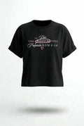 CAMISETA LOOSE FIT DAMA NEGRA  BOTELLA EN DIOS CADA PROCESO