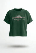 CAMISETA LOOSE FIT DAMA VERDE BOTELLA EN DIOS CADA PROCESO