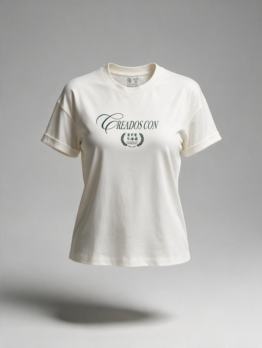 CAMISETA LOOSE FIT DAMA CREMA CREADOS CON PROPÓSITO