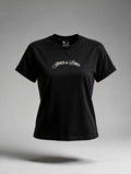 CAMISETA LOOSE FIT DAMA NEGRA JESUS IS LORD