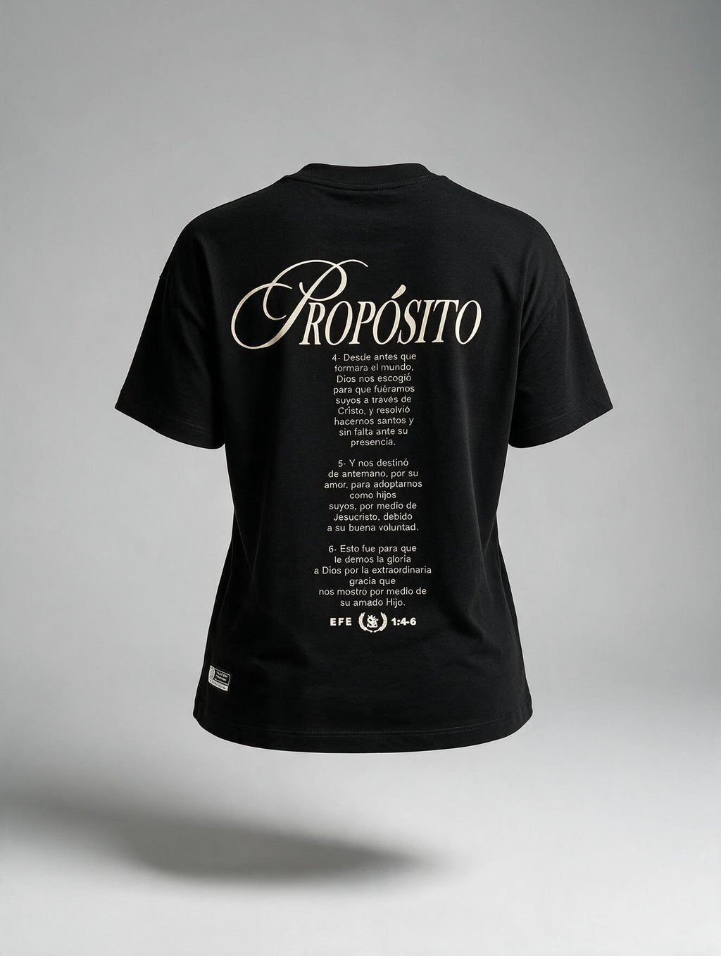 CAMISETA LOOSE FIT DAMA NEGRA CREADOS CON PROPÓSITO
