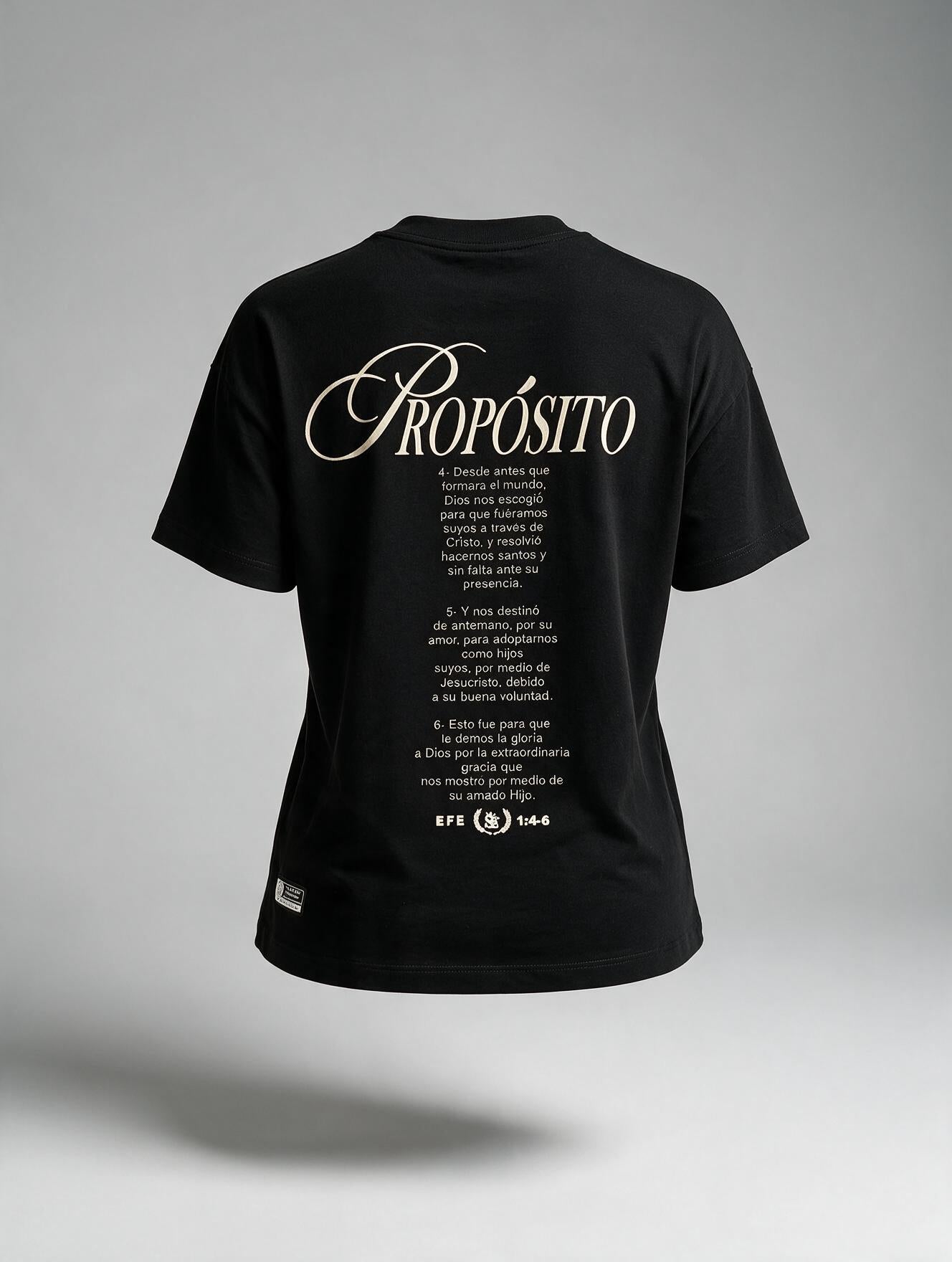 CAMISETA LOOSE FIT DAMA NEGRA CREADOS CON PROPÓSITO