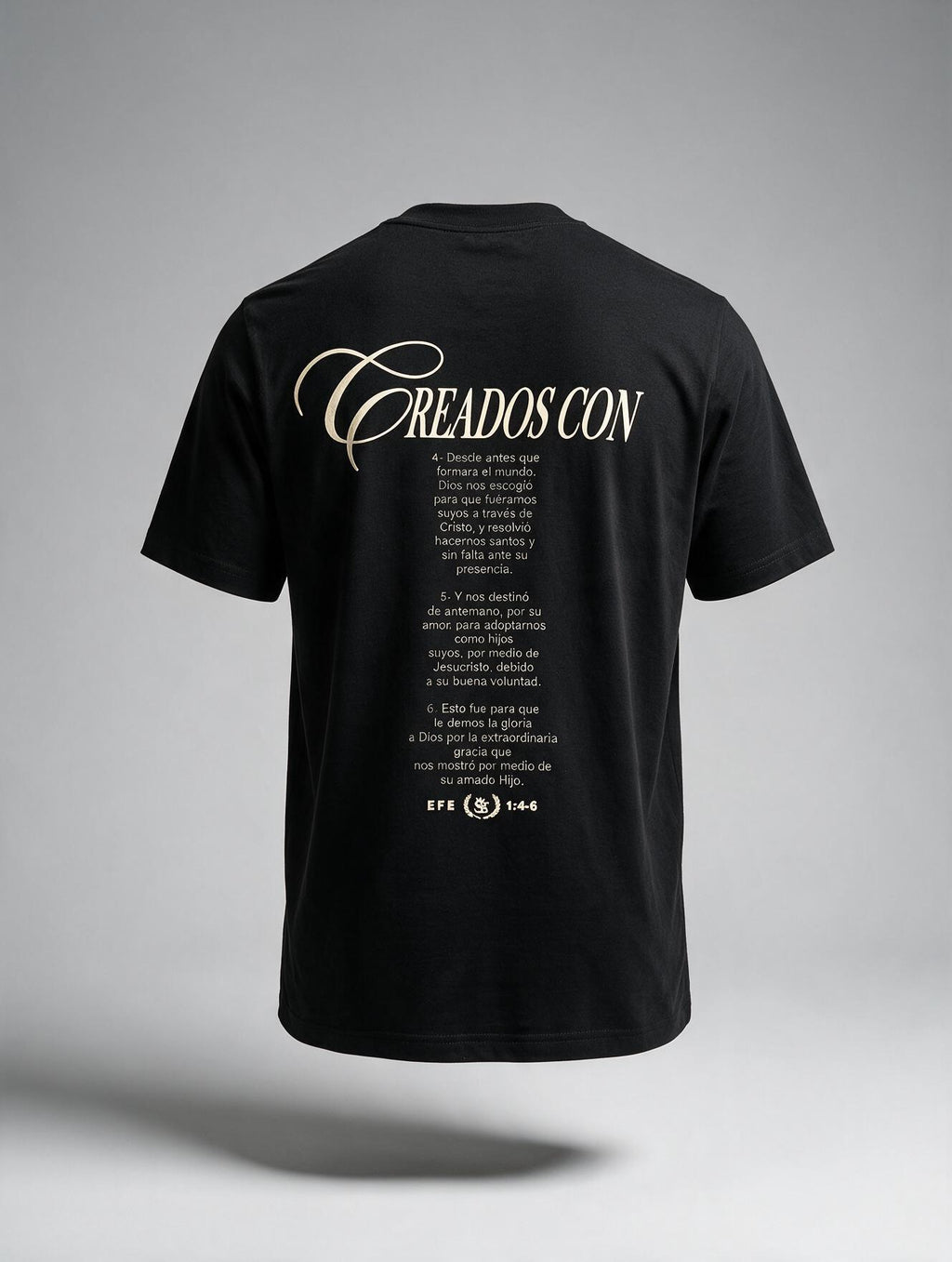 CAMISETA REGULAR UNISEX CREMA CREADOS CON PROPÓSITO