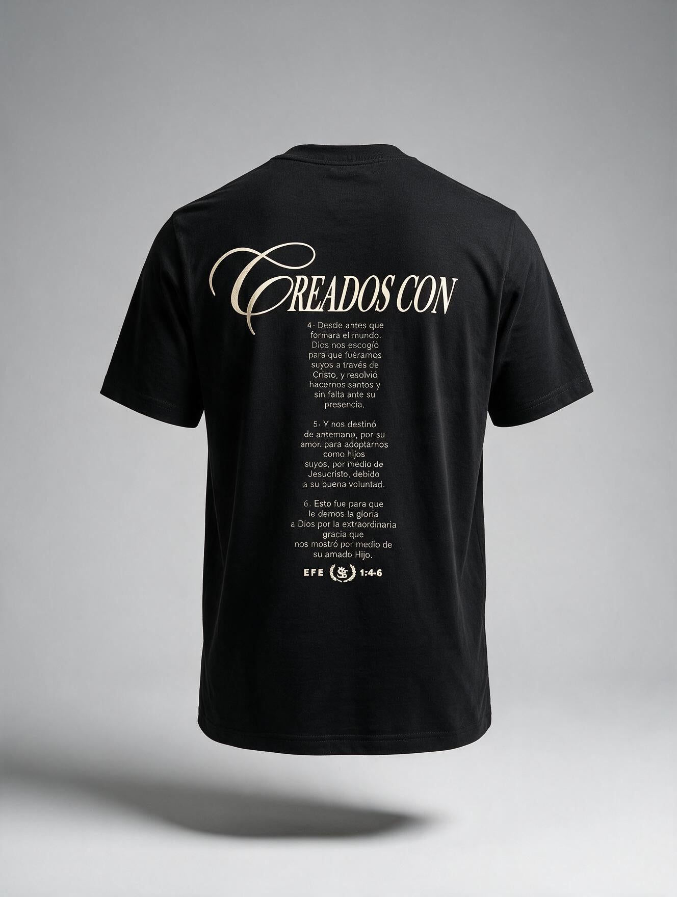 CAMISETA REGULAR UNISEX CREMA CREADOS CON PROPÓSITO