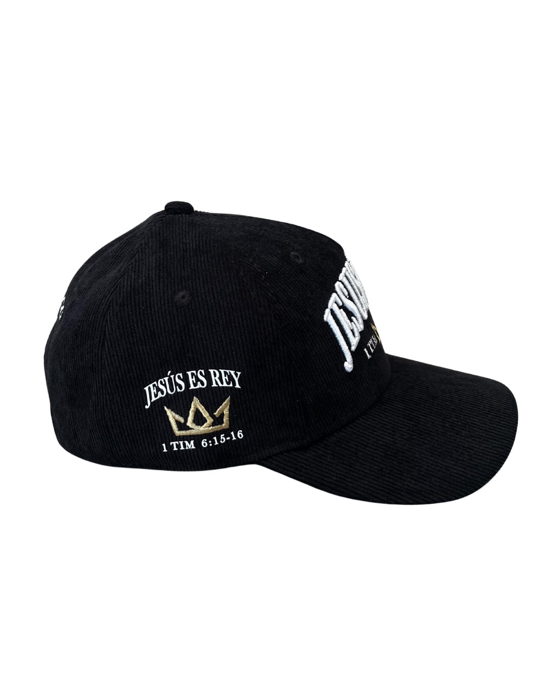 GORRA NEGRA JESUS IS KING CORONA
