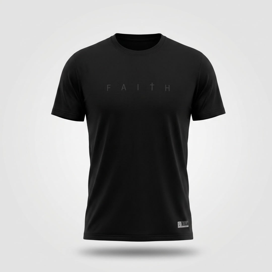 Camiseta regular fit fait negra