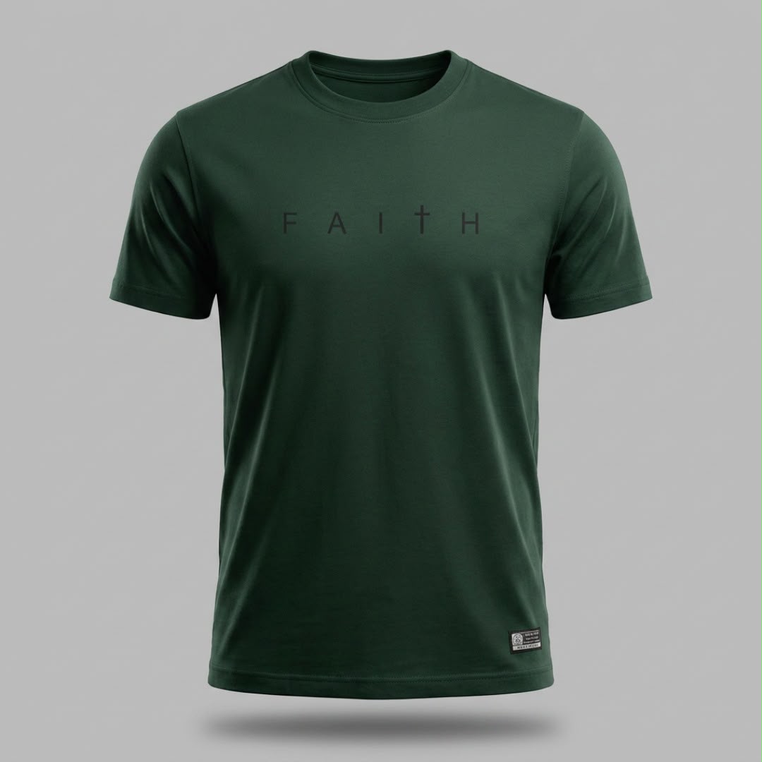 Camiseta regular fit fait verde